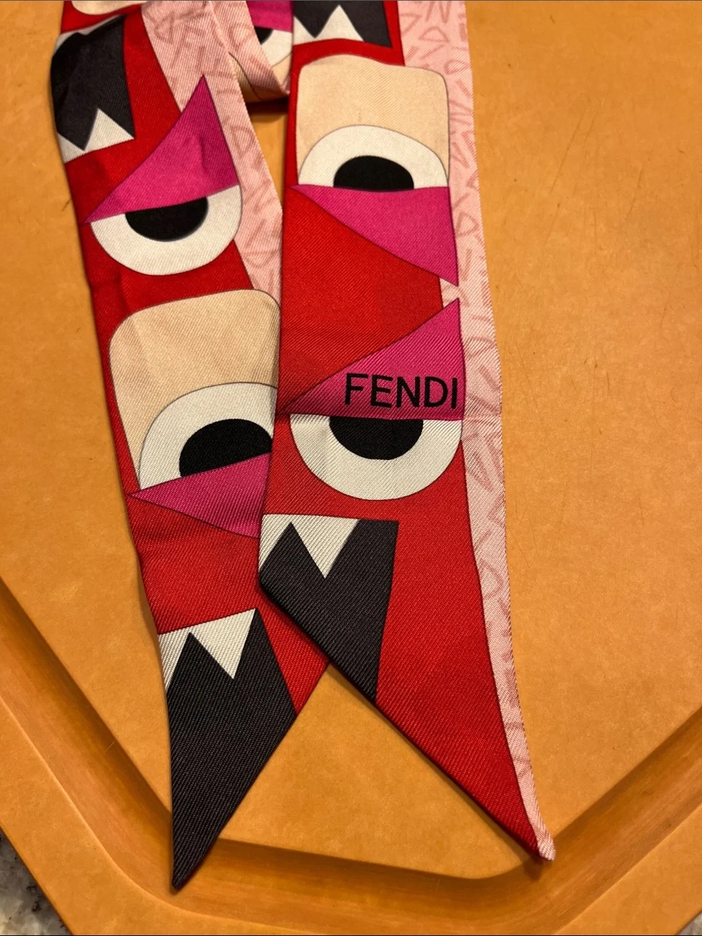 Fendi Pink, Red & Black Monster-Eye Twilly